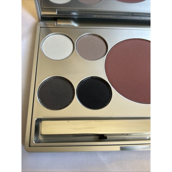 Models prefer Eight multi-faceted gemstone eye shadows & blush blue & browns - Picture 5 of 15